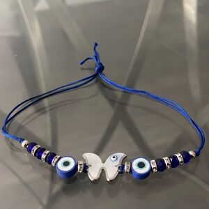 evil eye and butterfly bracelet